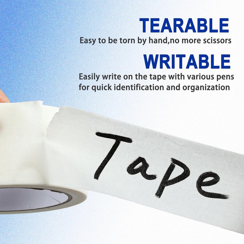 G GEYYANG White Painters Tape - 2 Inch Wide Masking Tape - Multi-Surface, Smart Adhesion, Indoor & Outdoor - Paint Tape for Artist, DIY, Labeling, Car, General Purpose - 90FT Total - Image 3
